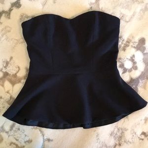 Forever 21 Strapless Peplum Top